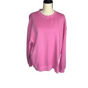 Pink Crewneck Sweatshirt 💕 Cozy Oversized Fit Size L